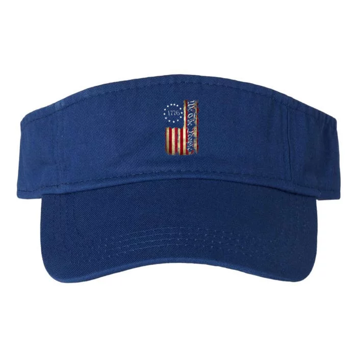 1776 We The People Patriotic American Flag 4th Of July USA Valucap Bio-Washed Visor