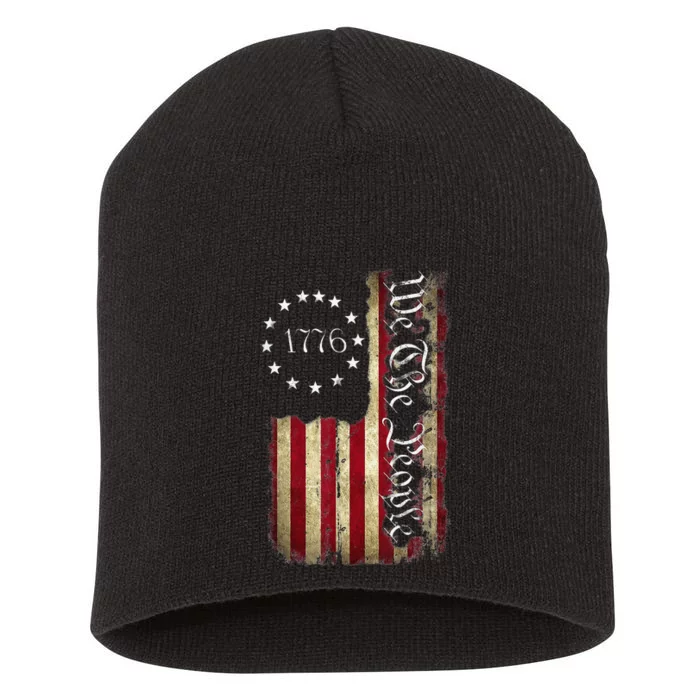 1776 We The People Patriotic American Constitution Short Acrylic Beanie