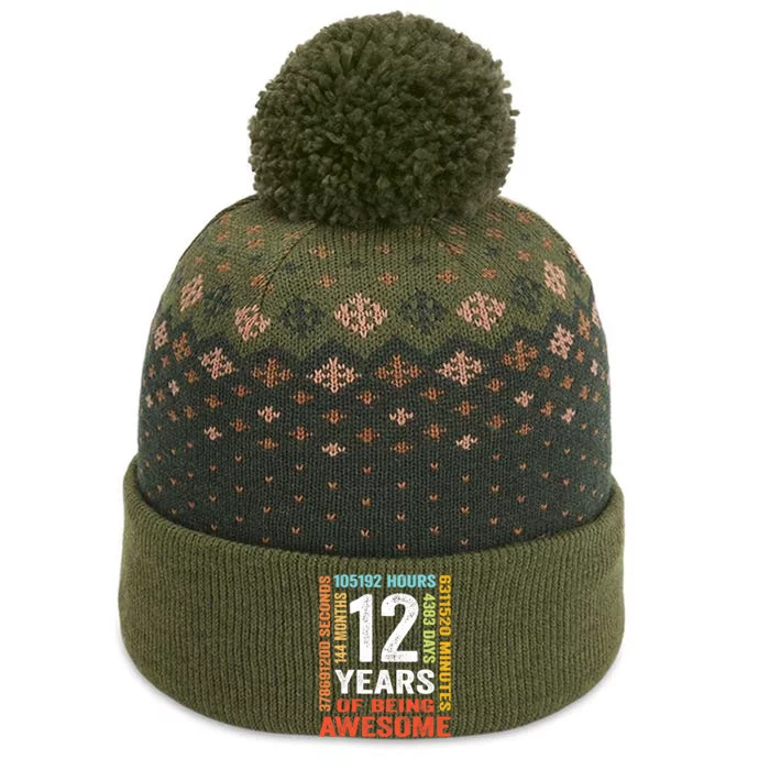 12 Years 144 Months Of Being Awesome 12th Birthday Gifts The Baniff Cuffed Pom Beanie