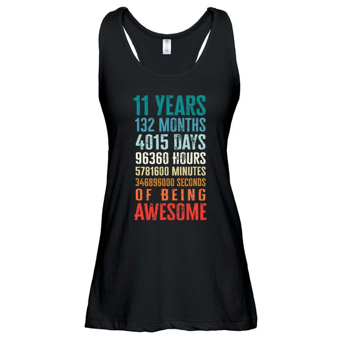 11 Years 132 Months Of Being Awesome 11th Birthday Gifts Ladies Essential Flowy Tank