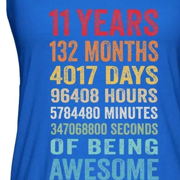 11 Years 132 Months Of Being Awesome 11th Birthday Gifts Ladies Essential Flowy Tank