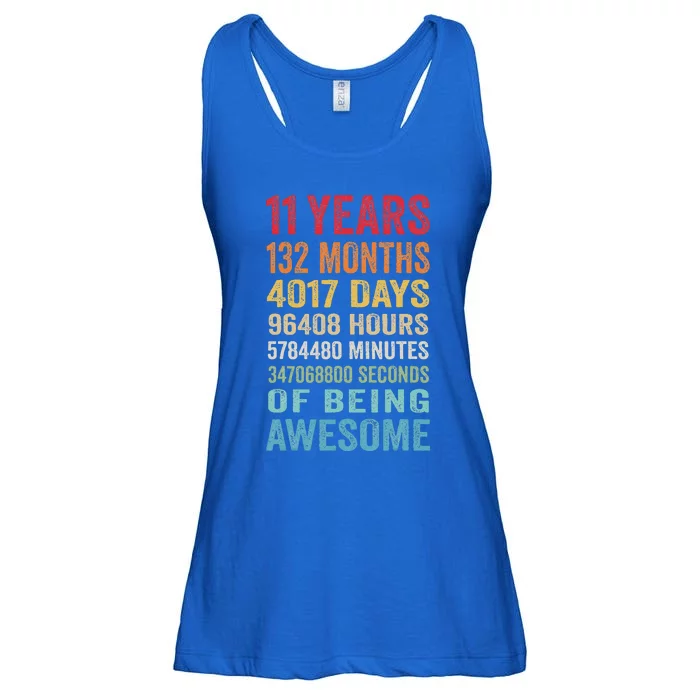 11 Years 132 Months Of Being Awesome 11th Birthday Gifts Ladies Essential Flowy Tank