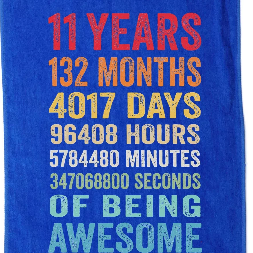 11 Years 132 Months Of Being Awesome 11th Birthday Gifts Platinum Collection Golf Towel