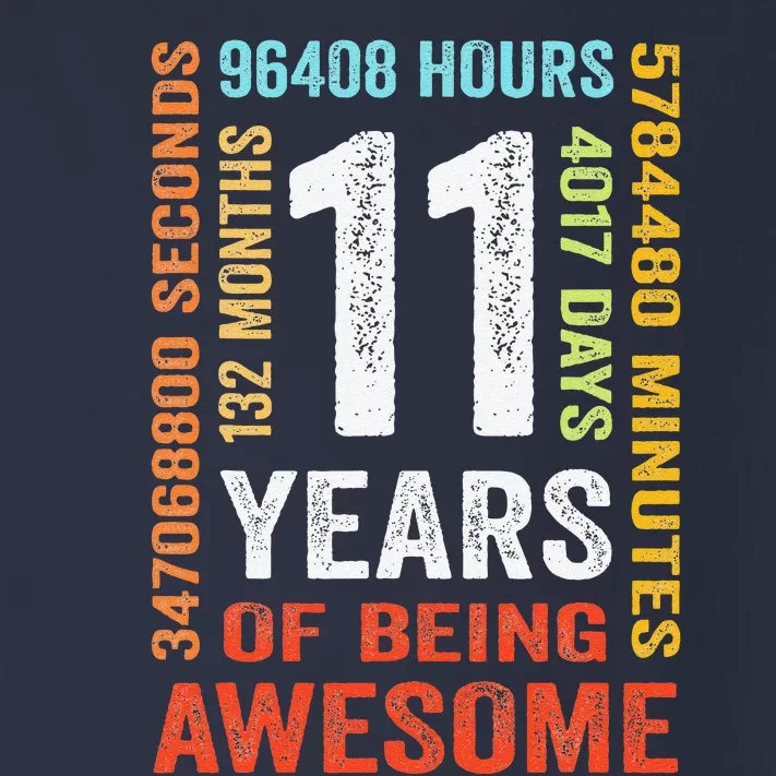 11 Years 132 Months Of Being Awesome 11th Birthday Gift Toddler Long Sleeve Shirt