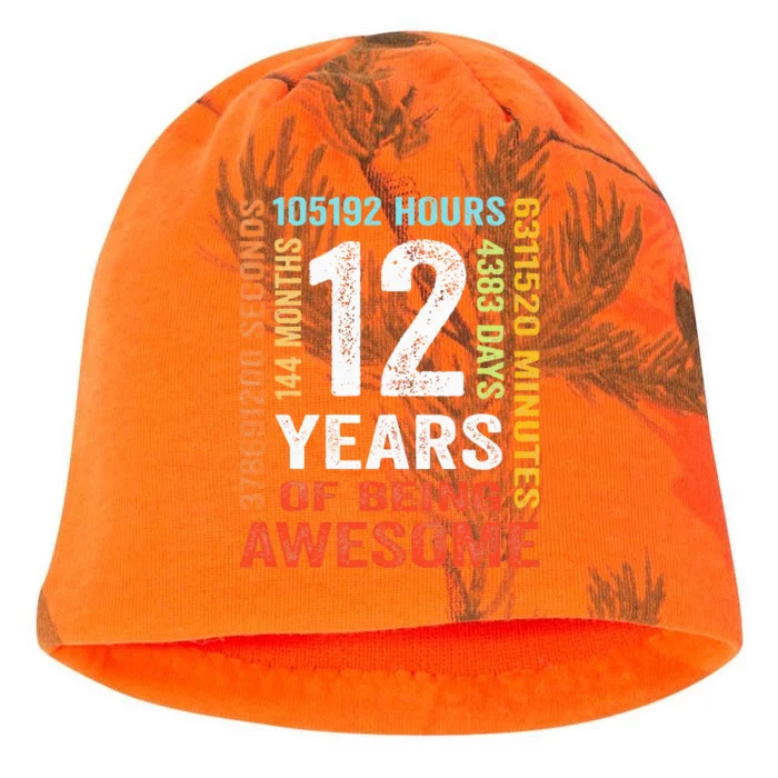 12 Years 144 Months Of Being Awesome 12th Birthday Gifts Kati - Camo Knit Beanie