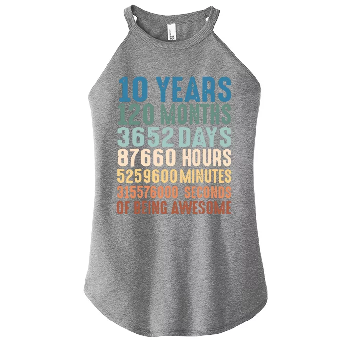 10 Years 120 Months 3652 Days 87660 Hours 5249600 Minutes 315576000 Seconds Of B Women’s Perfect Tri Rocker Tank