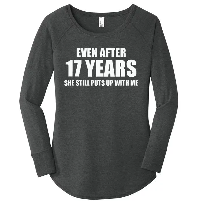 17 Year Anniversary Funny Relationship Gifts For Him Women's Perfect Tri Tunic Long Sleeve Shirt