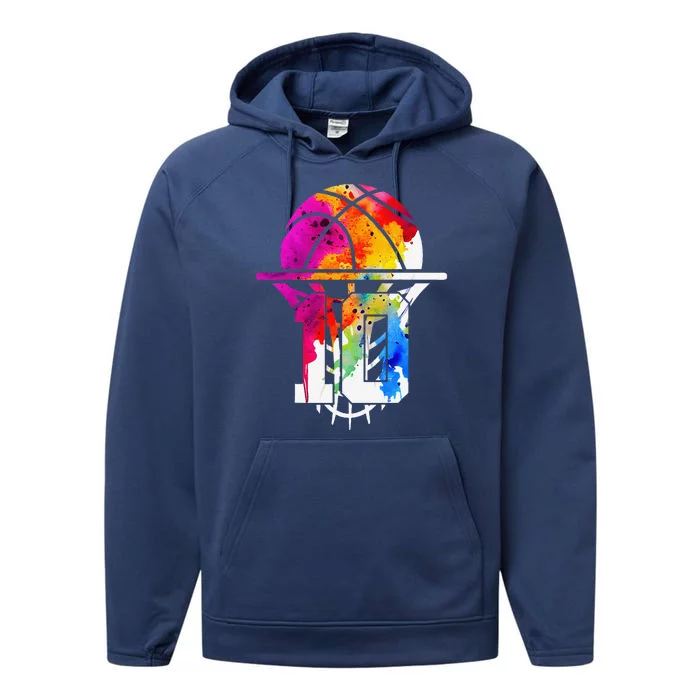 10 Years Basketball 10th Birthday Performance Fleece Hoodie