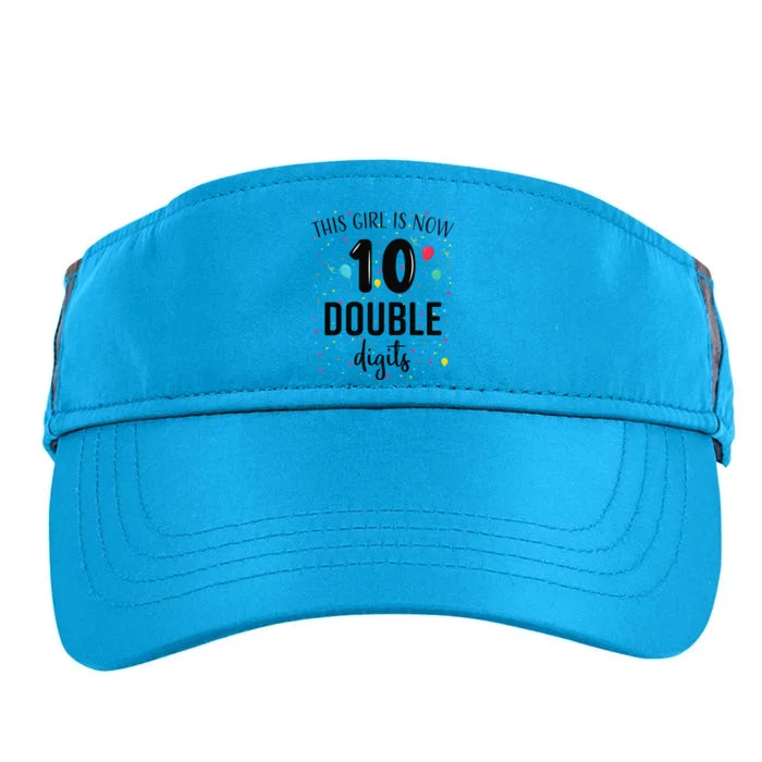 10 Years Birthday 10yr Double Digits 10th Birthday Adult Drive Performance Visor