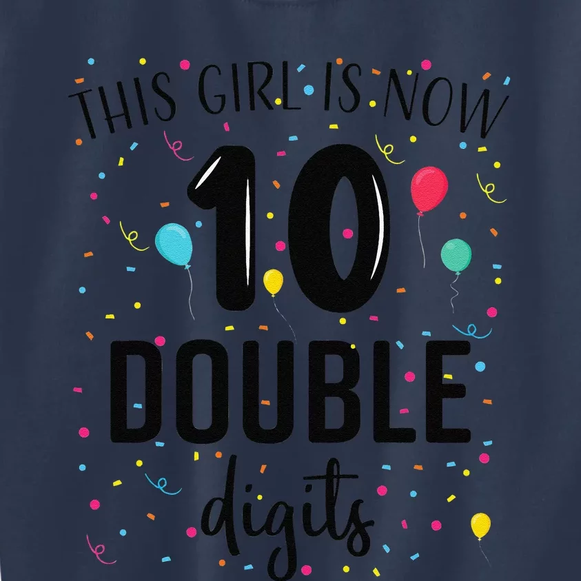 10 Years Birthday 10yr Double Digits 10th Birthday Kids Sweatshirt