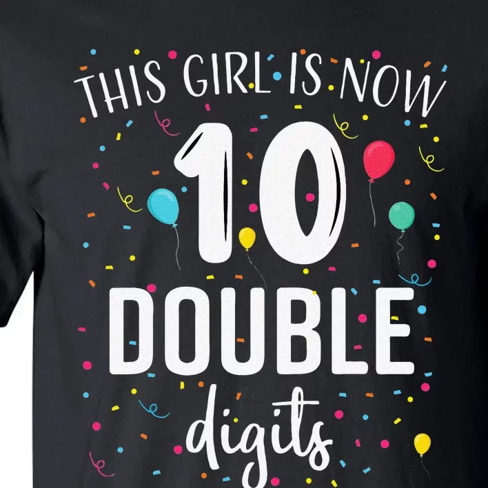 10 Years Birthday 10yr Double Digits 10th Birthday Cute Tall T-Shirt