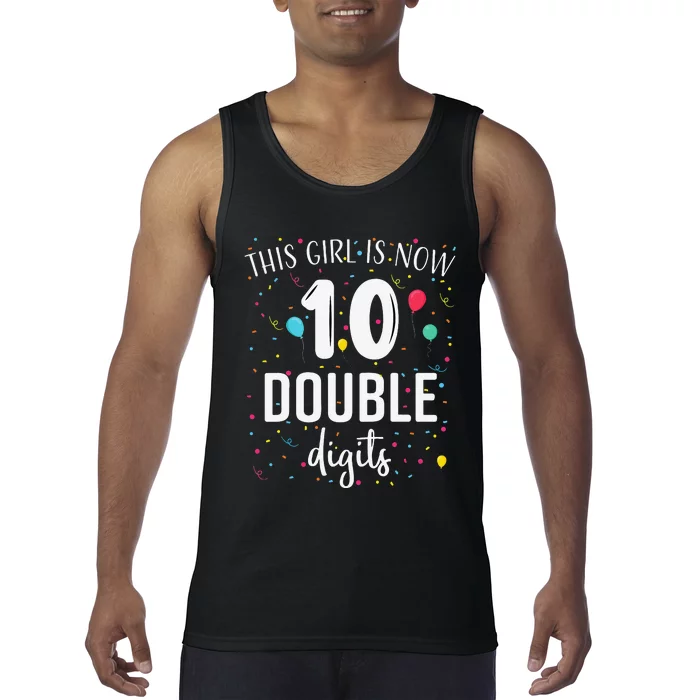 10 Years Birthday 10yr Double Digits 10th Birthday Cute Tank Top