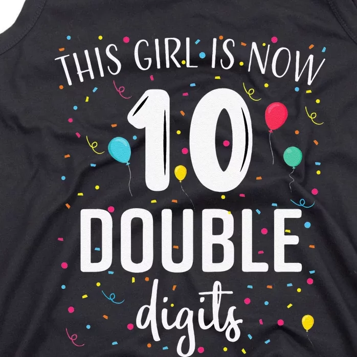 10 Years Birthday 10yr Double Digits 10th Birthday Cute Tank Top