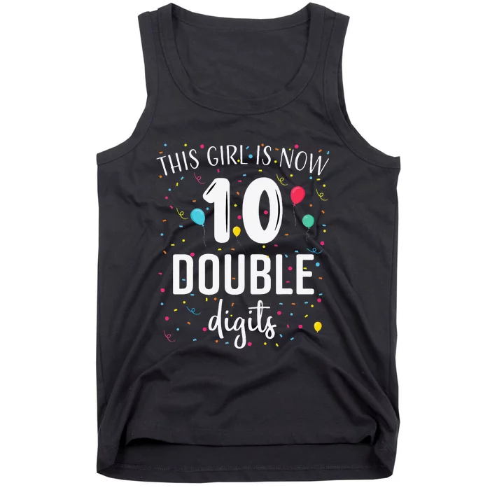 10 Years Birthday 10yr Double Digits 10th Birthday Cute Tank Top