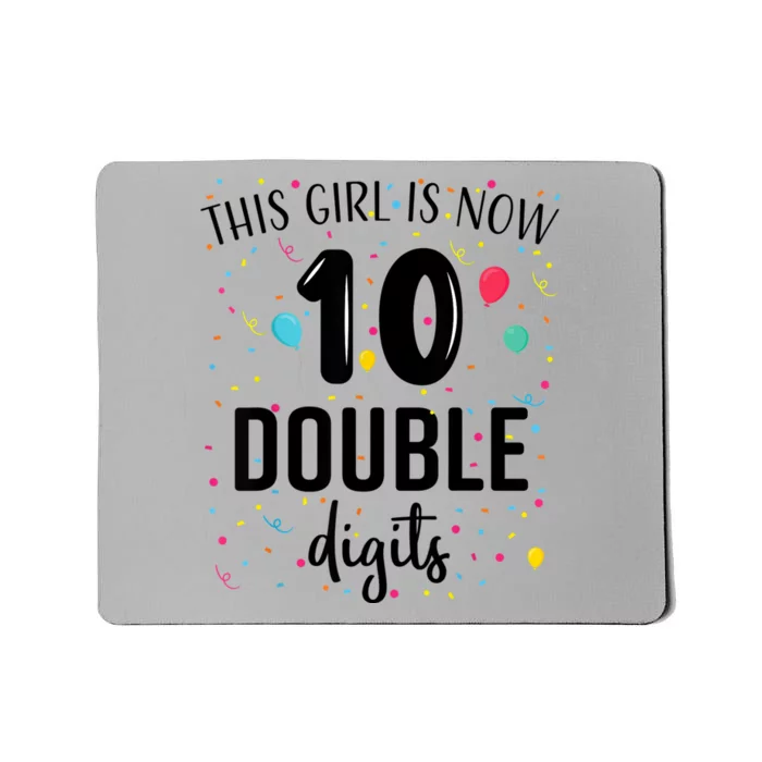 10 Years Birthday 10yr Boy Girl Double Digits 10th Birthday Mousepad