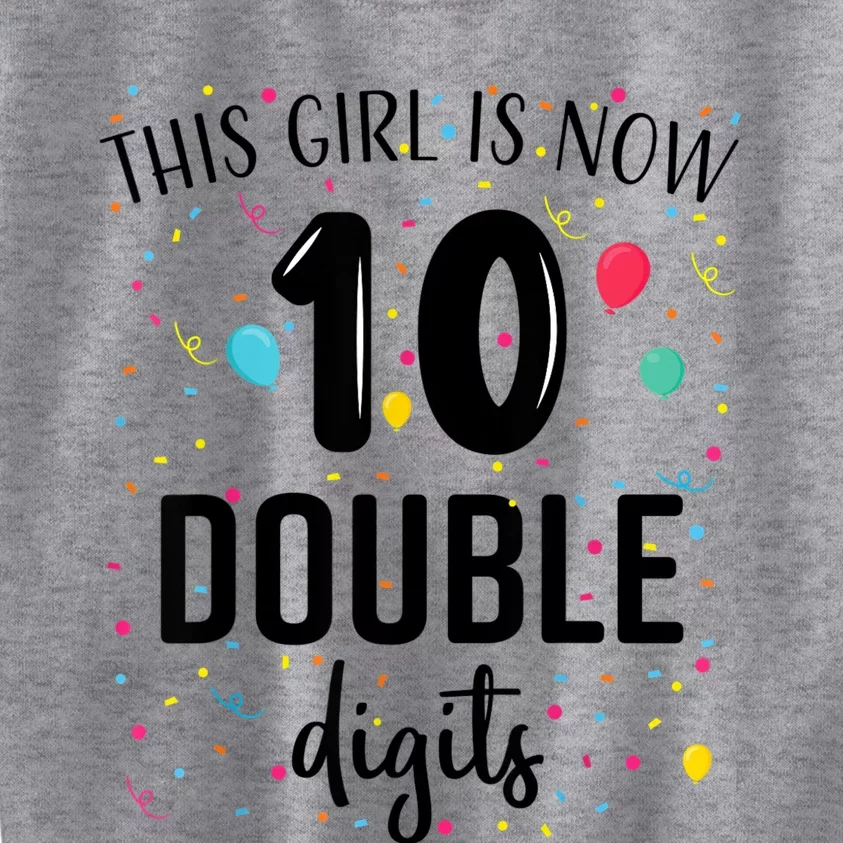 10 Years Birthday 10yr Boy Girl Double Digits 10th Birthday Kids Sweatshirt