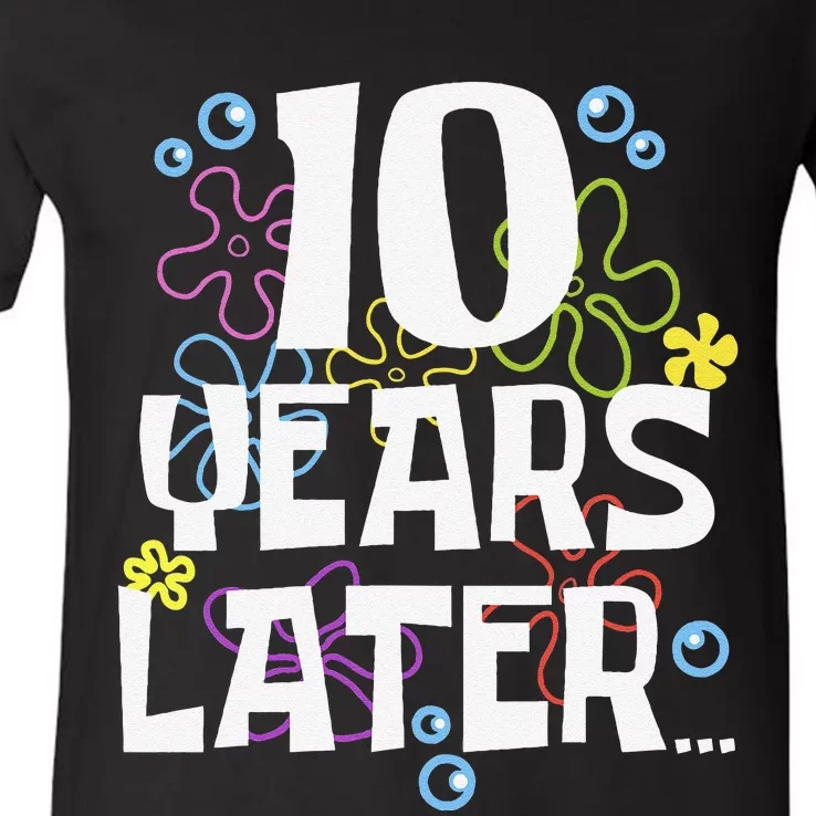 10 Years Later Ten 10 Year Old Birthday Gifts V-Neck T-Shirt