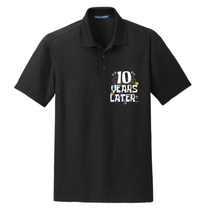 10 Years Later Ten 10 Year Old Birthday Gifts Dry Zone Grid Performance Polo