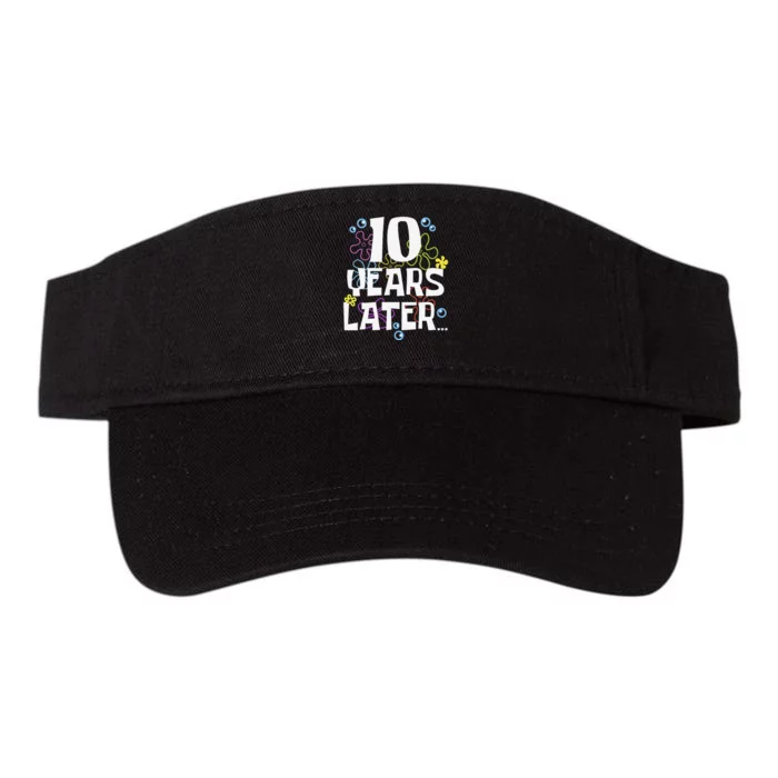 10 Years Later Ten 10 Year Old Birthday Gifts Valucap Bio-Washed Visor