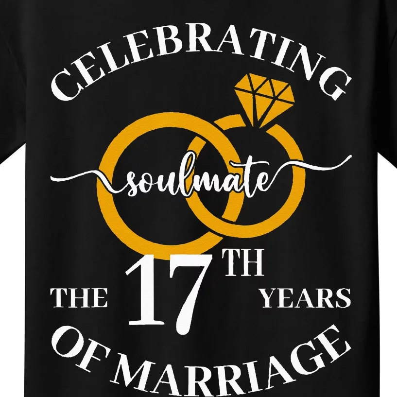 17 Years Of Married Since 2006 Couple Wedding Anniversary Kids T-Shirt