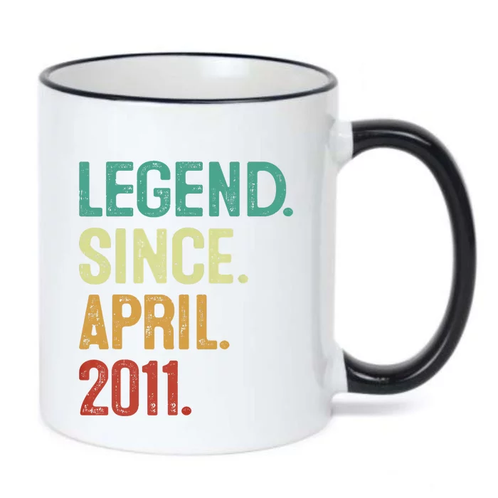 12 Years Old Legend Since April 2011 12th Birthday Black Color Changing Mug