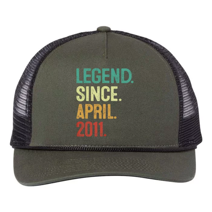 12 Years Old Legend Since April 2011 12th Birthday Retro Rope Trucker Hat Cap