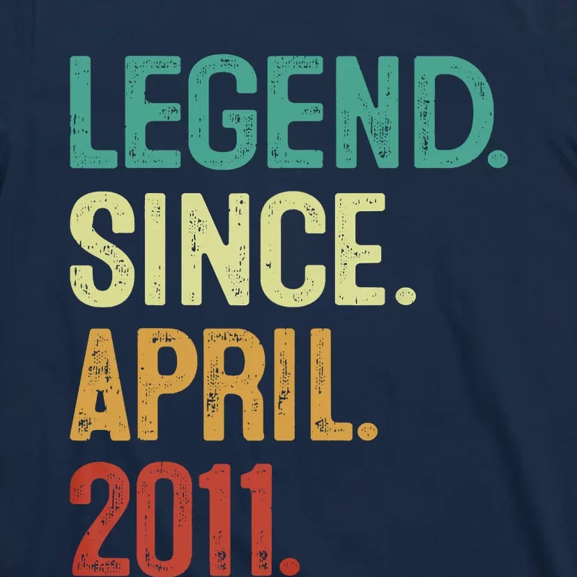 12 Years Old Legend Since April 2011 12th Birthday T-Shirt