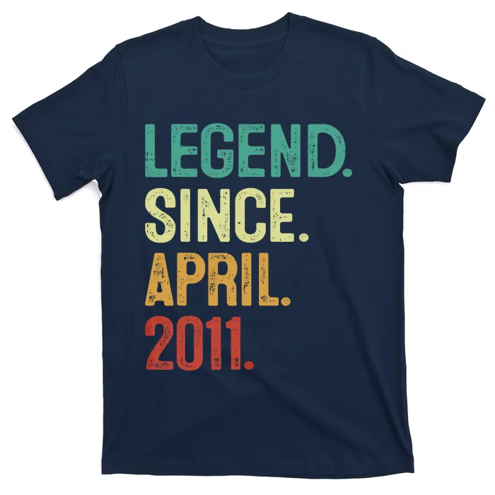 12 Years Old Legend Since April 2011 12th Birthday T-Shirt