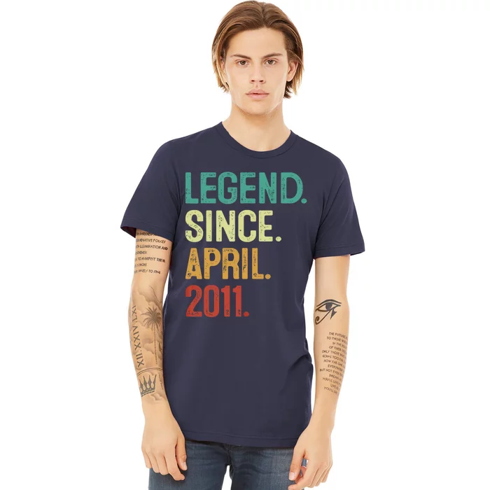 12 Years Old Legend Since April 2011 12th Birthday Premium T-Shirt