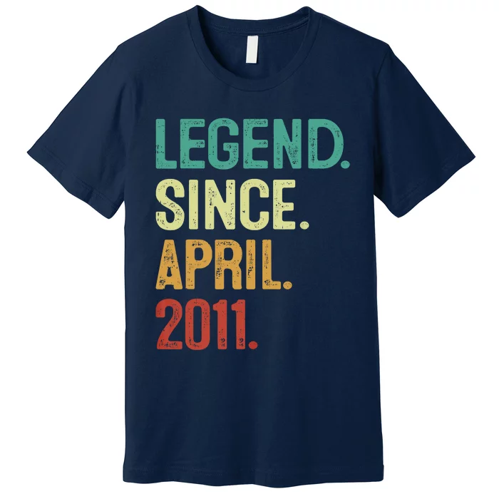 12 Years Old Legend Since April 2011 12th Birthday Premium T-Shirt