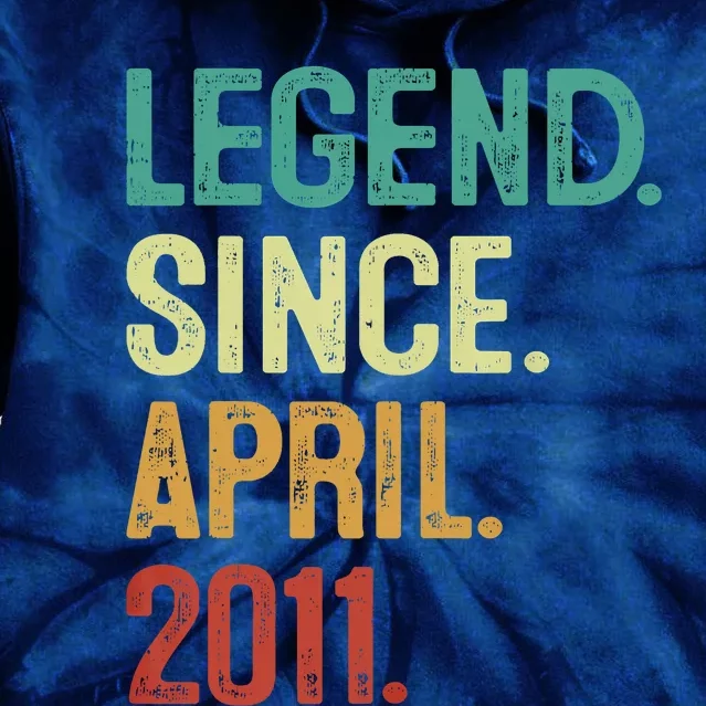 12 Years Old Legend Since April 2011 12th Birthday Tie Dye Hoodie