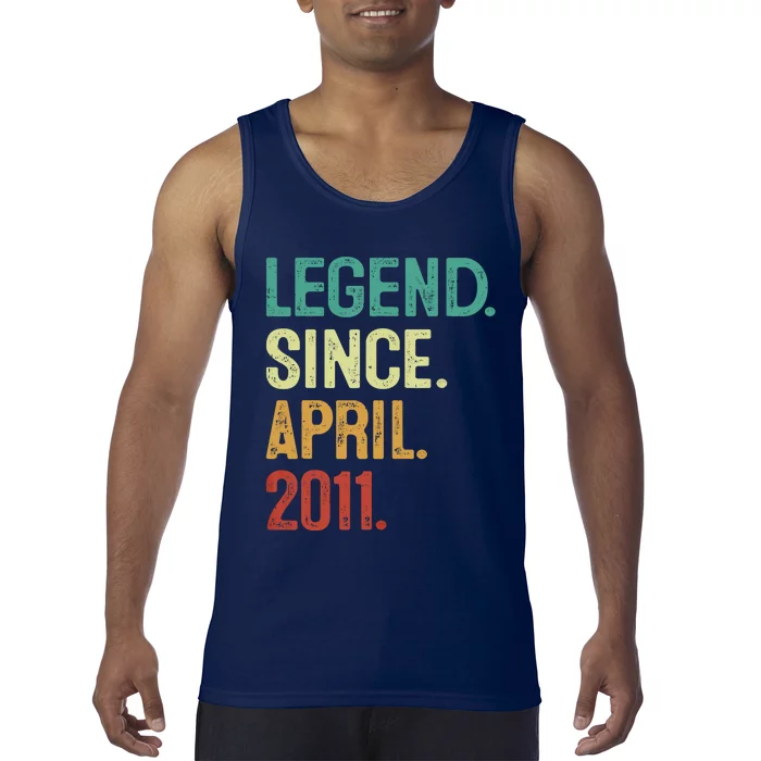 12 Years Old Legend Since April 2011 12th Birthday Tank Top