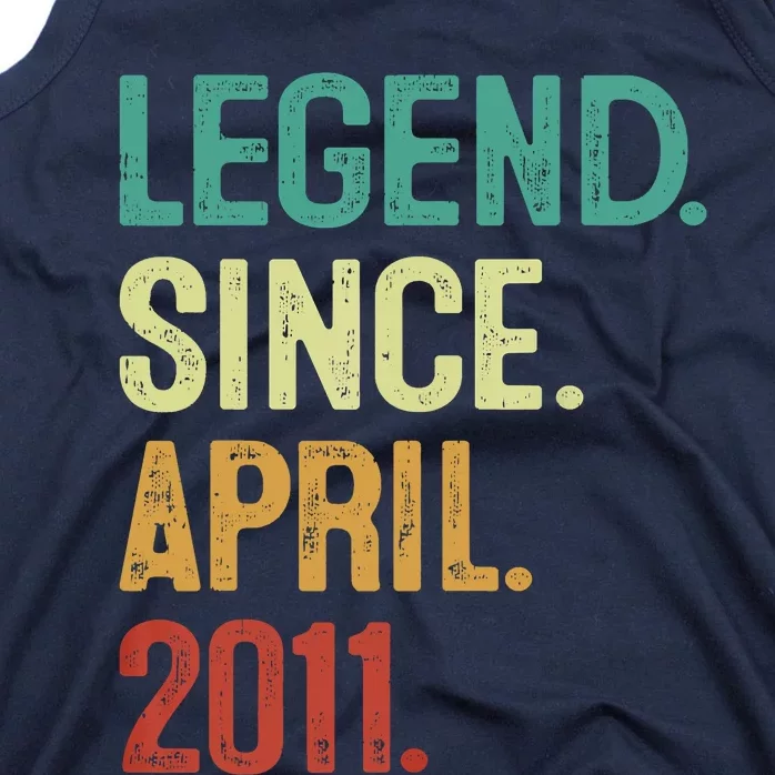 12 Years Old Legend Since April 2011 12th Birthday Tank Top