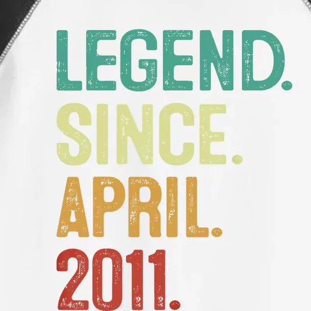 12 Years Old Legend Since April 2011 12th Birthday Toddler Fine Jersey T-Shirt