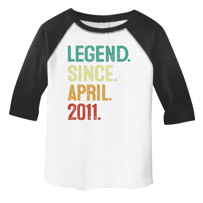 12 Years Old Legend Since April 2011 12th Birthday Toddler Fine Jersey T-Shirt