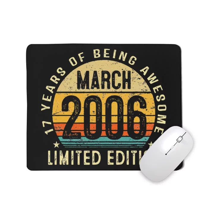 17 Year Oldss N Vintage March 2006 17th Birthday Mousepad