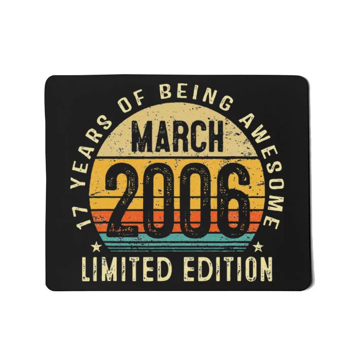 17 Year Oldss N Vintage March 2006 17th Birthday Mousepad