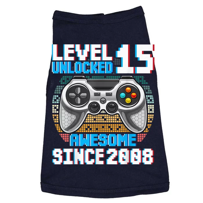 15 Year Old Gamer Boy Since 2008 15th Birthday Present Gifts Gaming Doggie Tank