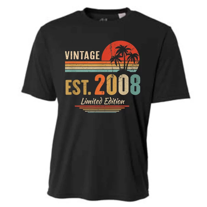 15 Year Old Gifts Vintage 2008 Limited Edition 15th Birthday Cooling Performance Crew T-Shirt