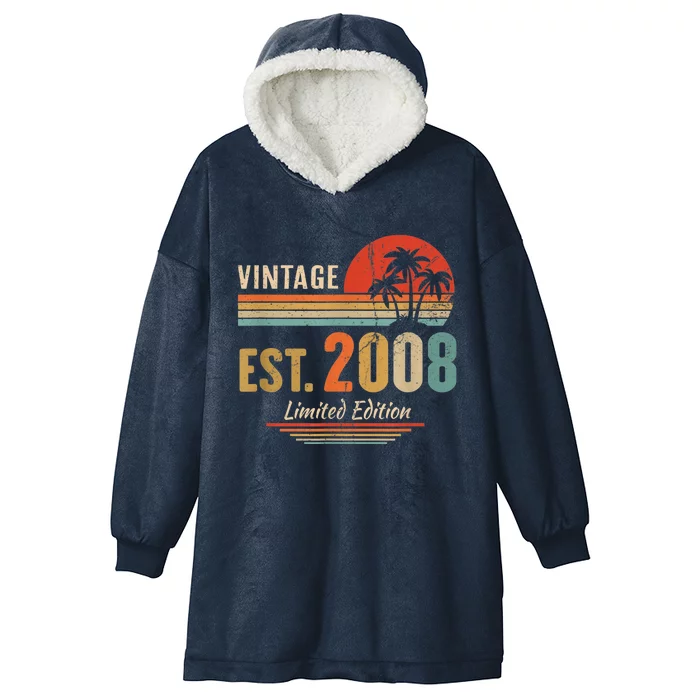 15 Year Old Gifts Vintage 2008 Limited Edition 15th Birthday Hooded Wearable Blanket