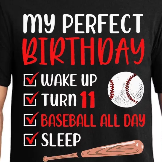 11 Year Old Baseball Birthday Party 11th Boy Eleven Player Pajama Set