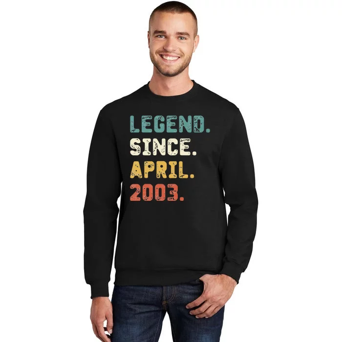 19 Years Old Gifts Legend Since April 2003 19th Birthday Sweatshirt