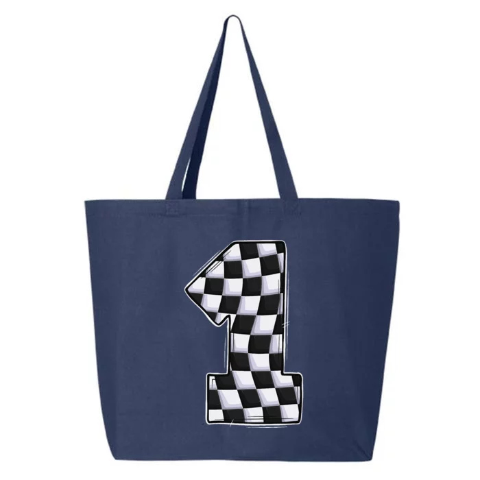 1 Year Old Pit Crew One Car Racing 1st Birthday Race Car 25L Jumbo Tote