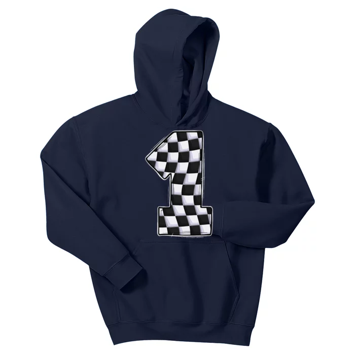 1 Year Old Pit Crew One Car Racing 1st Birthday Race Car Kids Hoodie