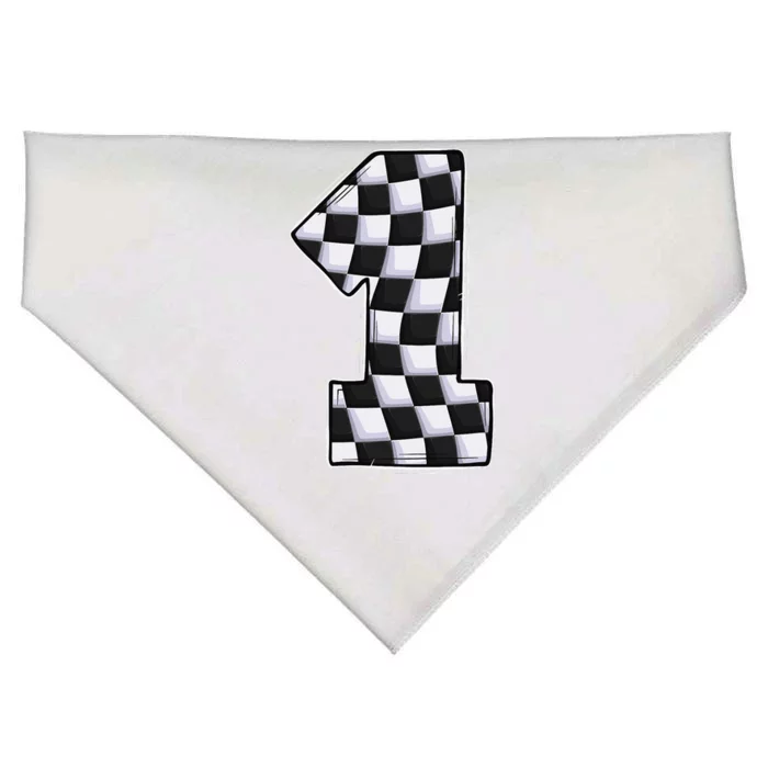 1 Year Old Pit Crew One Car Racing 1st Birthday Race Car USA-Made Doggie Bandana