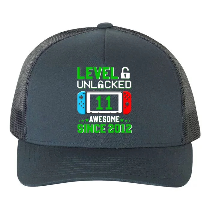 11 Year Old Boy Level 11 Unlocked Awesome 2012 11th Birthday Yupoong Adult 5-Panel Trucker Hat