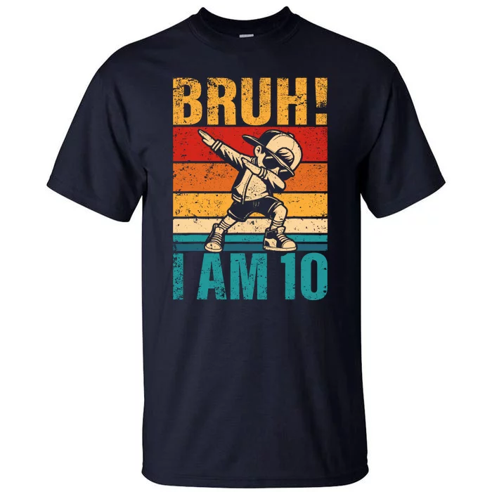 10 Year Old Birthday Dabbing Boy Bruh ItS My 10th Birthday Tall T-Shirt