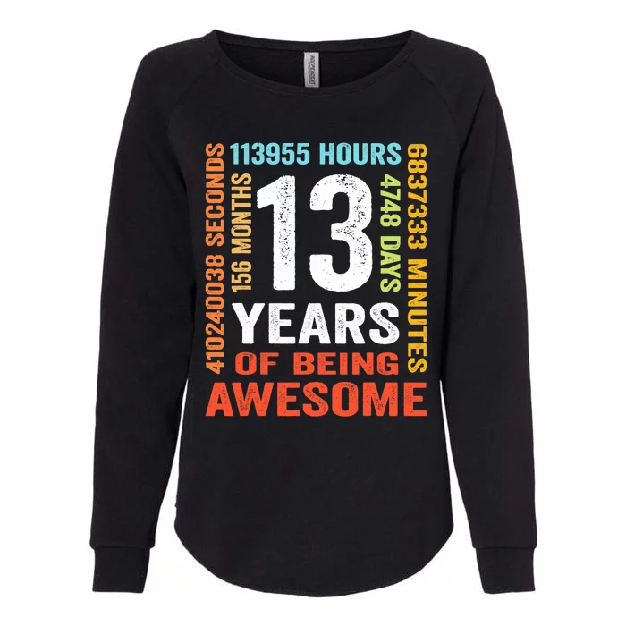 13 Years Old 13th Birthday Gift Vintage 156 Month Boy Girl Womens California Wash Sweatshirt