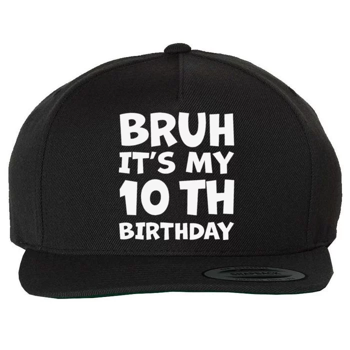 10 Year Old Bday Decorations Son Boy 10yr 10th Birthday Wool Snapback Cap