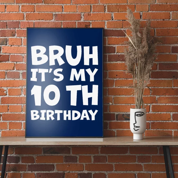 10 Year Old Bday Decorations Son Boy 10yr 10th Birthday Poster